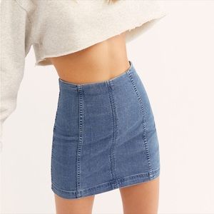 Free People Modern Femme Denim Mini Skirt